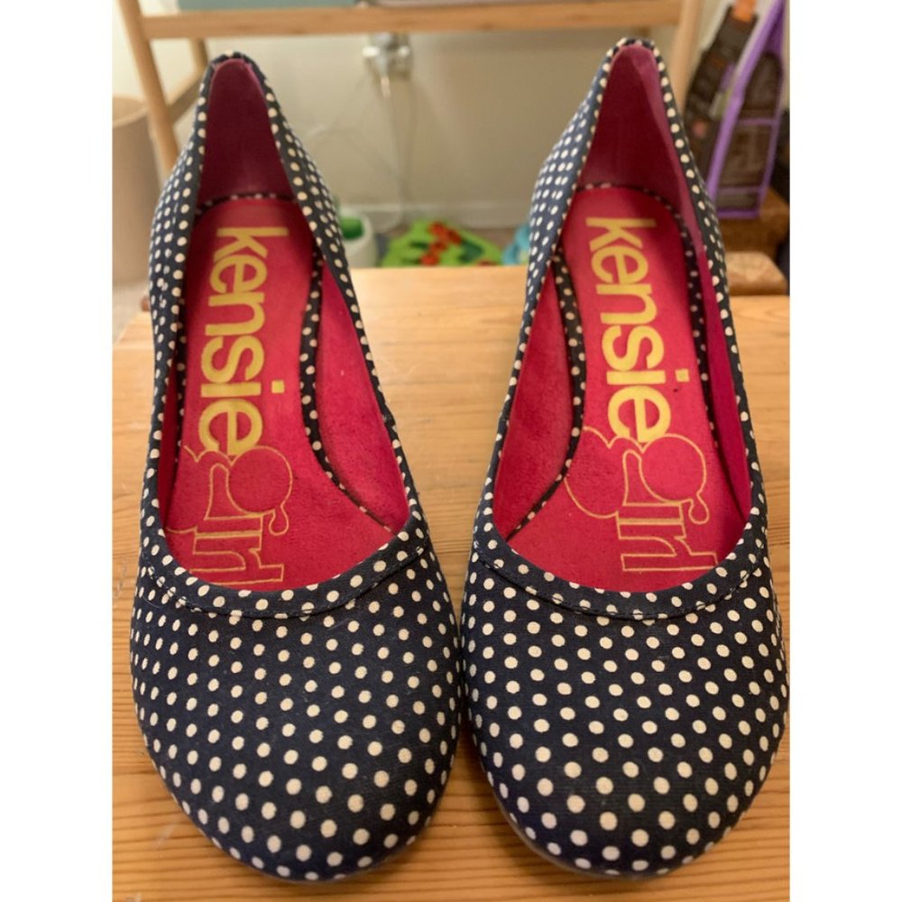 Kensie Girl Kitten Heels with Polka Dots